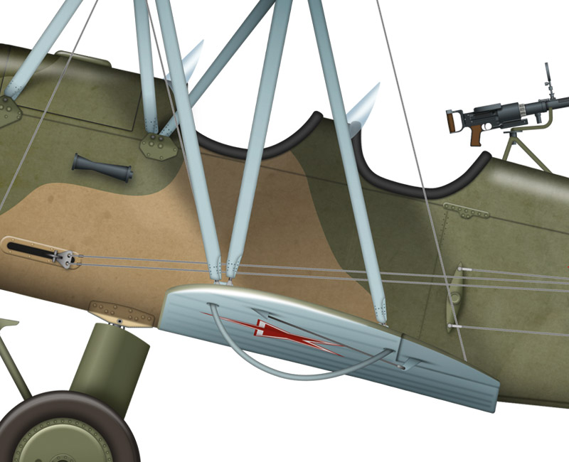 WW2 Biplane profile illustrations