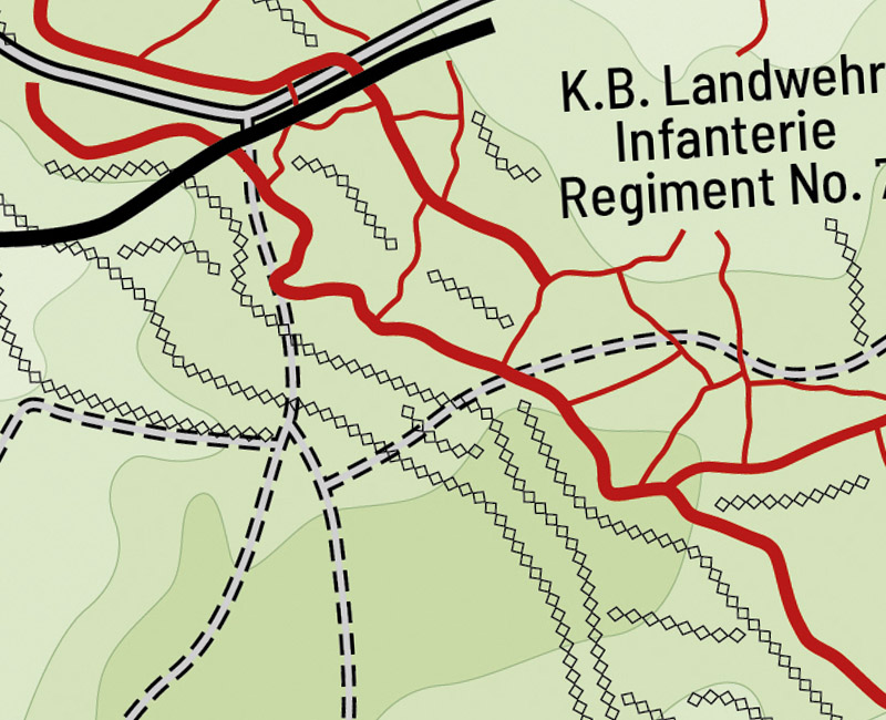WW1 battlefield map