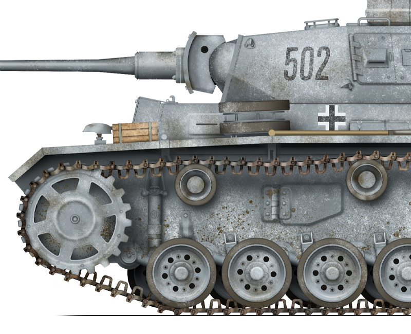 WW2 Panzer III Profile Illustration
